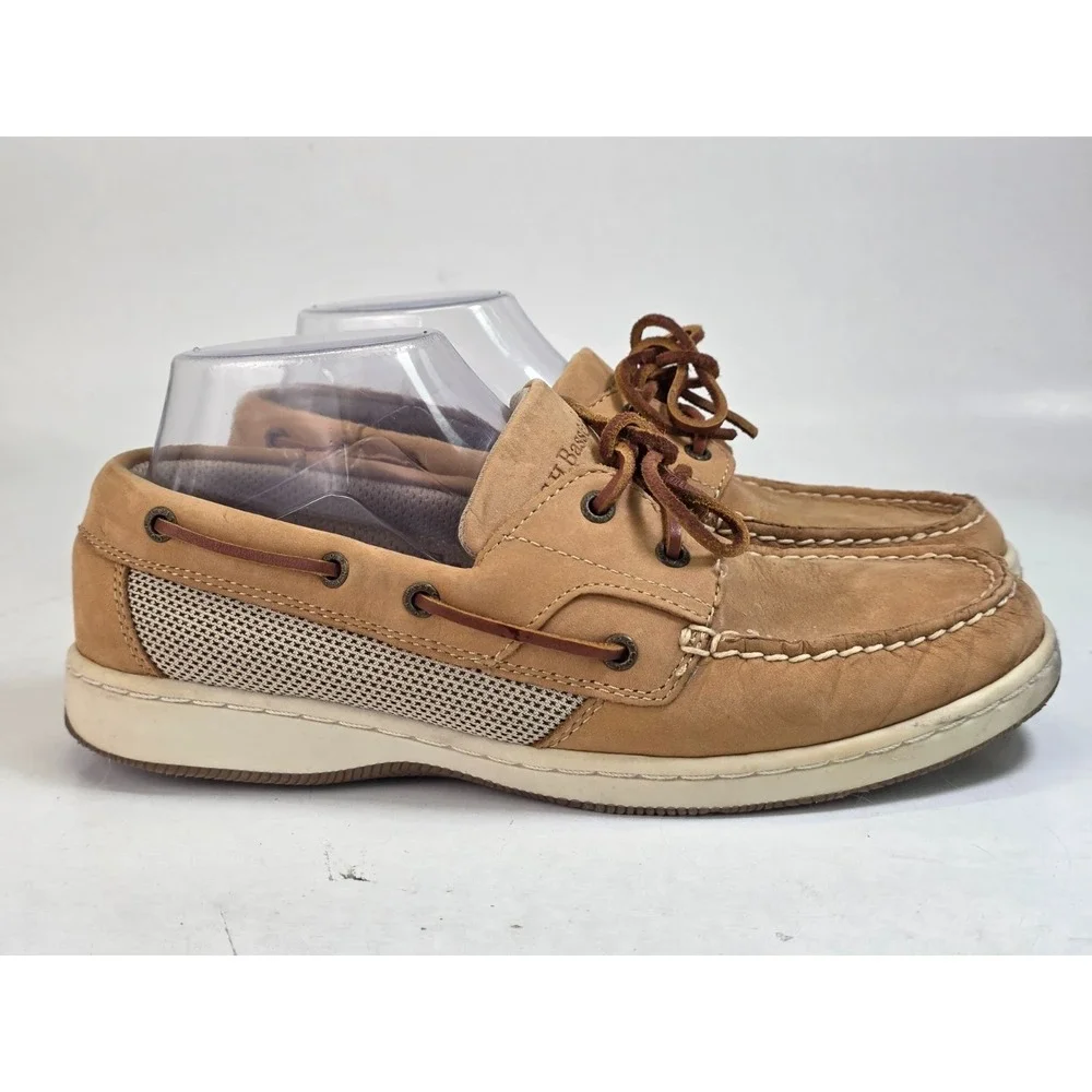 GH Bass Sailer Women's Boat Shoes Size 8.5 M Brown Tan Suede Slip On Loafers